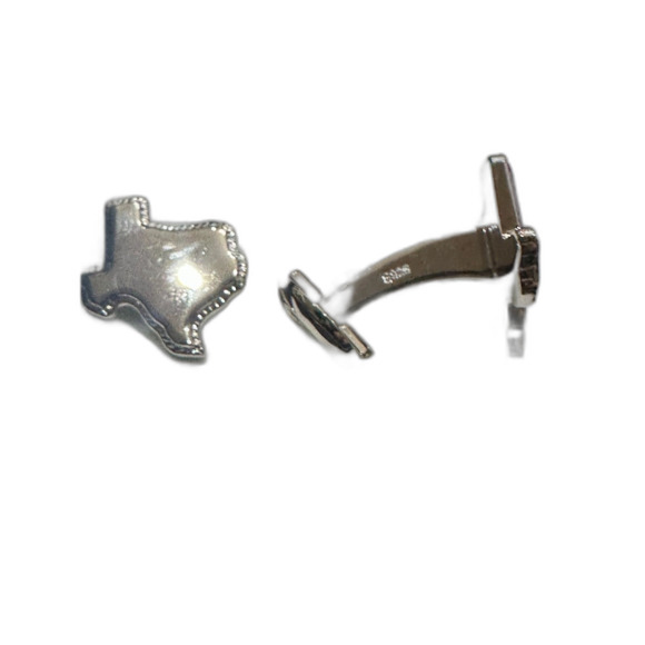 Sterling Silver Texas Cufflinks - Picture 3 of 4